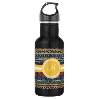 Bouteille D'eau Papier Peint Tribal Personnalisé Monogramme