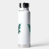 Bouteille D'eau Papillon aux plumes de paon vert (Évier)