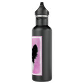 Bouteille D'eau Papillon (blanc et noir) Peinture - Chien Art (Droite)