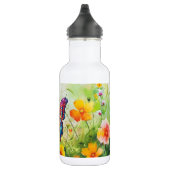 Bouteille D'eau Papillon Bleu Orange ailes (Droite)