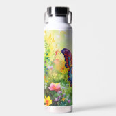 Bouteille D'eau Papillon Bleu Orange ailes (Avant)