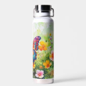 Bouteille D'eau Papillon Bleu Orange ailes (Arrière)