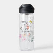 Bouteille D'eau Papillon et fleurs (Arrière)