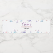 Bouteille d'eau papillon Étiquette Baby shower d'a (Étiquettes simples)