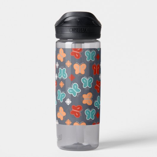 Bouteille D'eau Papillon multicolore (Arrière)