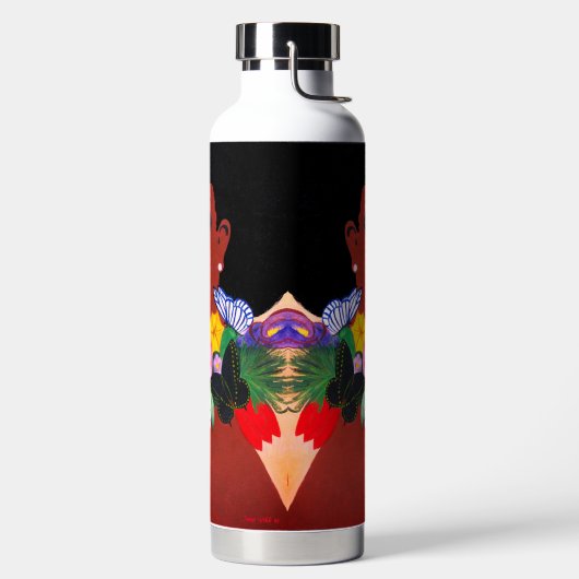 Bouteille D'eau Papillon noir - (Droite)