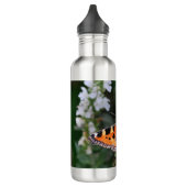 Bouteille D'eau Papillon orange et fleurs blanches (Gauche)
