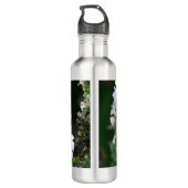 Bouteille D'eau Papillon orange et fleurs blanches (Dos)