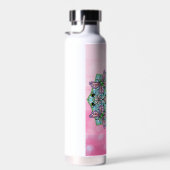 Bouteille D'eau Papillon rose Mandala main Whimsical tiré (Plage)