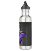 Bouteille D'eau Papillon rustique violet Personnalisé (Droite)
