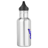 Bouteille D'eau Papillon saphir à fleurs (Gauche)