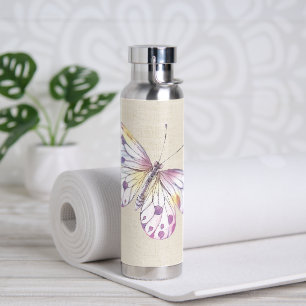 Bouteille D'eau Papillon sur Burlap