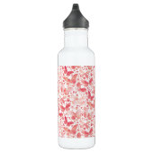 Bouteille D'eau Papillons Aquarelle Corail rose (Droite)