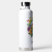 Bouteille D'eau Papillons arc-en-ciel et fleurs (Droite)