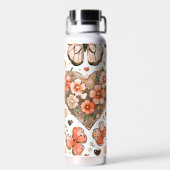 Bouteille D'eau Papillons, Coeurs et Fleurs (Arrière)