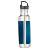 Bouteille D'eau Papillons d'or sur un Arrière - plan bleu (Dos)