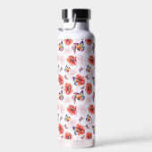Bouteille D'eau Papillons et fleurs de pavot (Plage)