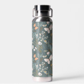 Bouteille D'eau Papillons et Fleurs sauvages en cage (Arrière)