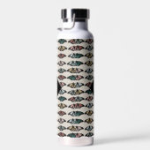 Bouteille D'eau Papillons neutres modernes Monogramme Motif de jar (Plage)