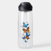 Bouteille D'eau Papillons volants Morpho et Monarch (Arrière)