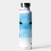 Bouteille D'eau Parachute De Plongée En Ciel À Thor Cuivre Isolé (Plage)