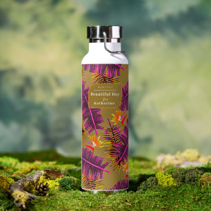 Bouteille D'eau Paradis de la paume jaune orange