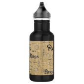 Bouteille D'eau Paris sur Burlap (Droite)