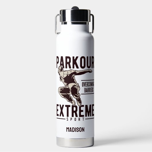 Bouteille D'eau PARKOUR nom personnalisé (Salle de sport)