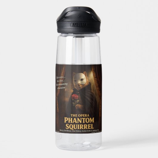 Bouteille D'eau Parodie de l'Opéra Fantôme Écureuil (Arrière)