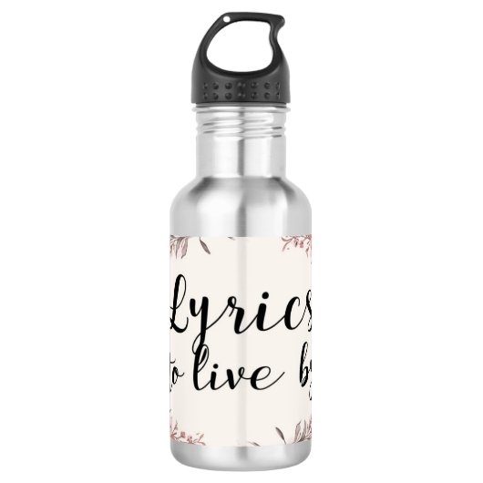 Bouteille D'eau Paroles pour vivre (Devant)