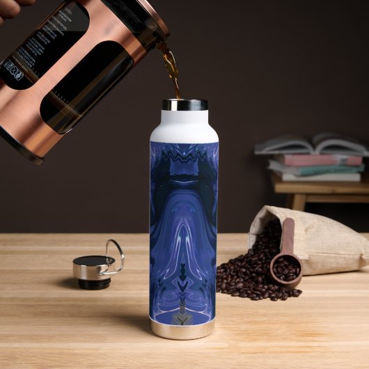 Bouteille D'eau Parties scintillant bleue Galaxy Swirl Abstrait Mo (Gym)