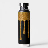 Bouteille D'eau Parties scintillant d'or gouttes à goutte (Gauche)