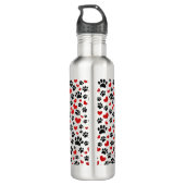 Bouteille D'eau Parties scintillant Empreintes de pattes De Chien (Dos)