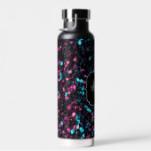 Bouteille D'eau Parties scintillant en mosaïque bleue rose brillan (Plage)