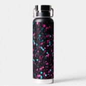 Bouteille D'eau Parties scintillant en mosaïque bleue rose brillan (Arrière)