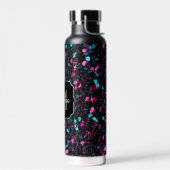 Bouteille D'eau Parties scintillant en mosaïque bleue rose brillan (Gauche)