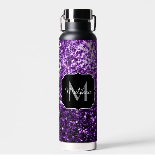Bouteille D'eau Parties scintillant foncé violet brillant scintill (Avant)