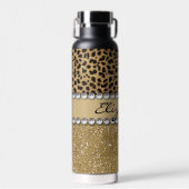 Bouteille D'eau Parties scintillant Leopard Spot Gold Rhinestone (Avant)