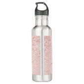 Bouteille D'eau Parties scintillant or Rose tendance Initiales fan (Dos)