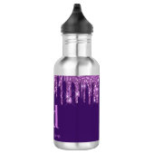 Bouteille D'eau Parties scintillant pourpre goutte nom monogramme  (Droite)