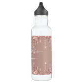 Bouteille D'eau Parties scintillant rose Gold Blush Éclats Texte p (Droite)