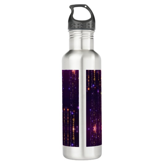 Bouteille D'eau Parties scintillant violet élégant or Mogern Spark (Dos)