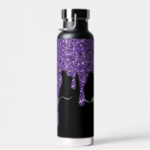 Bouteille D'eau Parties scintillant violet goutte personnalisée (Plage)