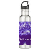 Bouteille D'eau Parties scintillant violet simple étoiles scintill (Devant)