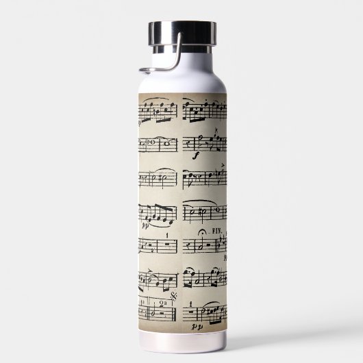 Bouteille D'eau Partition vintage (Plage)