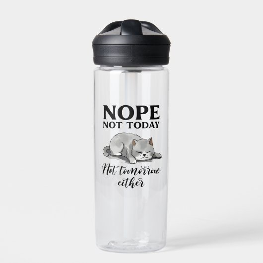 Bouteille D'eau Pas aujourd'hui, pas demain - Chat endormi (Extérieur)