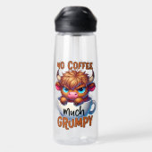 Bouteille D'eau Pas de café beaucoup grincheux (Arrière)