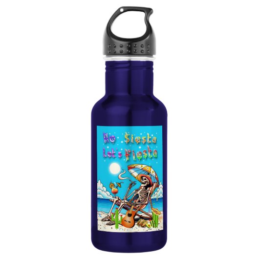 Bouteille D'eau Pas de sieste Fiesta (Devant)