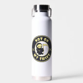 Bouteille D'eau Pas sur mon poste Grim Reaper Citation d'Halloween (Avant)