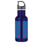 Bouteille D'eau passion pourpre sensation bleu cercle de lune moti (Dos)